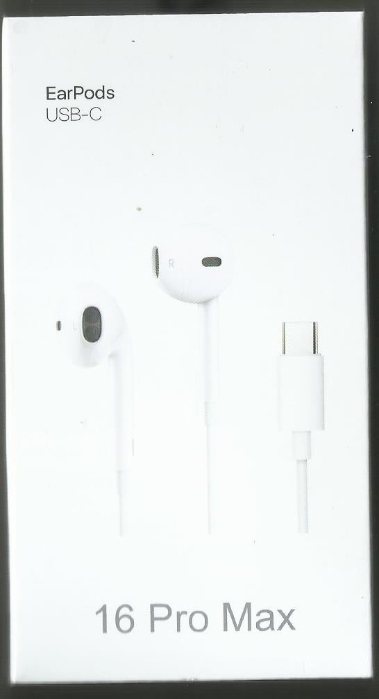 سماعة أذن سلكية بمنفذ USB-C عالية الدقة متوافقة مع ip pro max أبيض