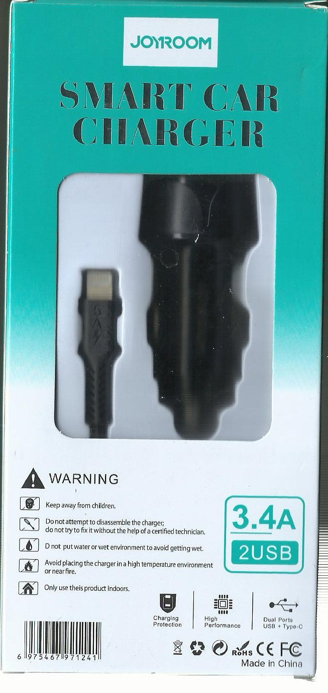 شاحن جيروم للسيارة ايفون 2 مخرج يو اس بي