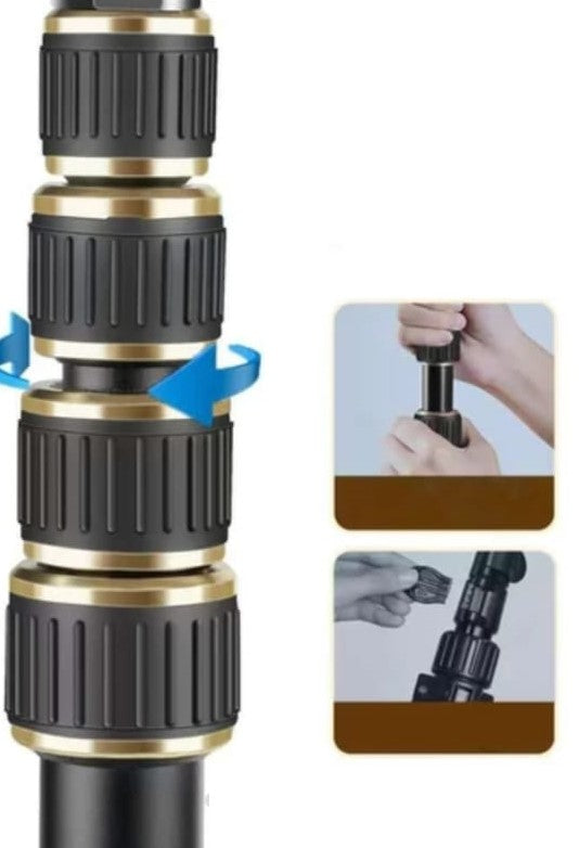 حامل ثلاثي القوائم محمول NP-688 من NeePho، حامل ثلاثي القوائم بطول 210 سم/يمكن طية الى 57 سم للهاتف والكاميرا، حامل ثلاثي القوائم للهاتف مع حامل للهاتف، حامل ثلاثي القوائم للهاتف للتسجيل والبث المباشر ومقاطع الفيديو