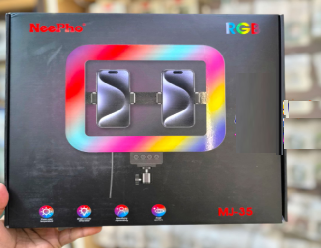 حلقة رينج لايت 35 نوع اضاءة وكابل USB للموبايل مقاس 35 سمر