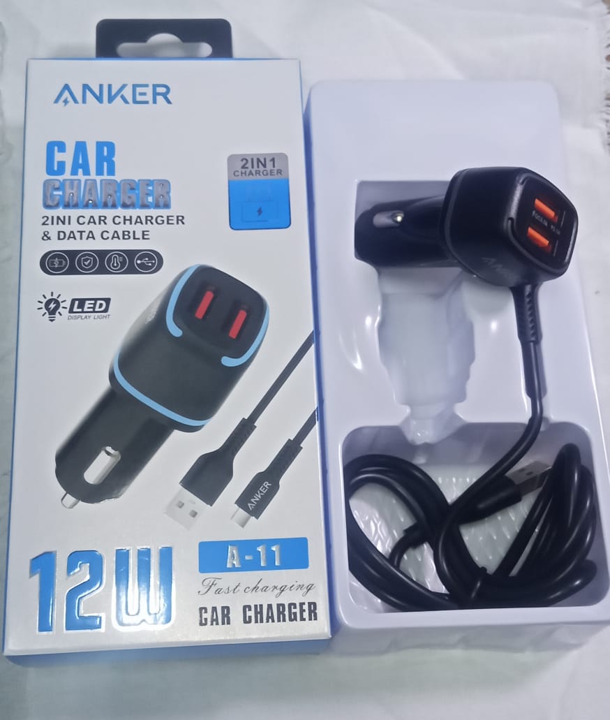 شاحن انكر للسيارة  2 مخرج يو اس بي 12 واط