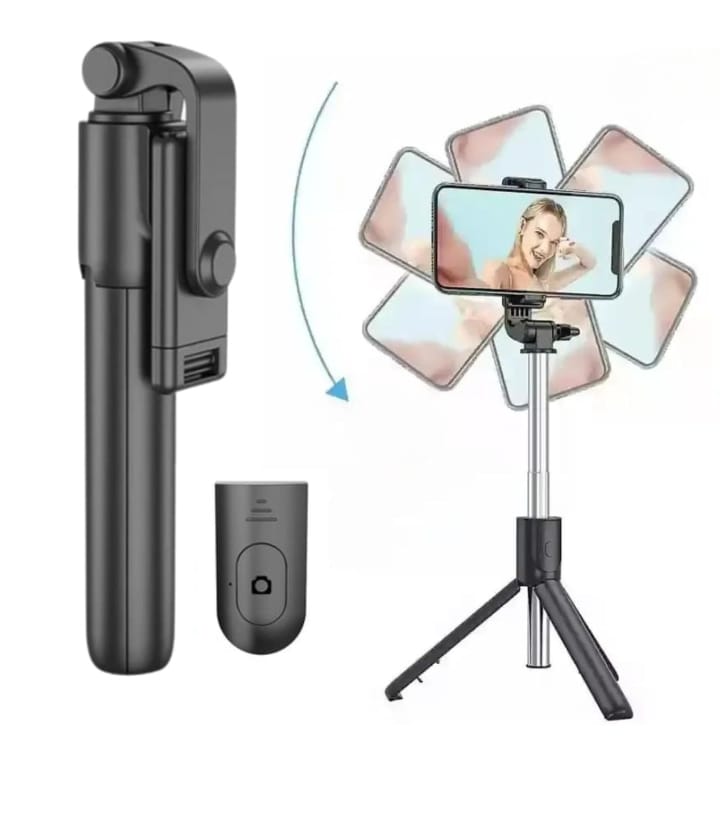 【حامل ثلاثي القوائم لعصا السيلفي 4 في 1】عصا سيلفي وحامل ثلاثي القوائم هيكل متكامل، وهو سهل الحمل والتشغيل. عصا سيلفي ثلاثية القوائم مع جهاز تحكم لاسلكي قابل للفصل، مما يجعل من السهل التقاط الصور الذاتية أو الصور الجماعية أو تسجيل