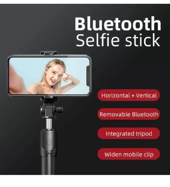 【حامل ثلاثي القوائم لعصا السيلفي 4 في 1】عصا سيلفي وحامل ثلاثي القوائم هيكل متكامل، وهو سهل الحمل والتشغيل. عصا سيلفي ثلاثية القوائم مع جهاز تحكم لاسلكي قابل للفصل، مما يجعل من السهل التقاط الصور الذاتية أو الصور الجماعية أو تسجيل