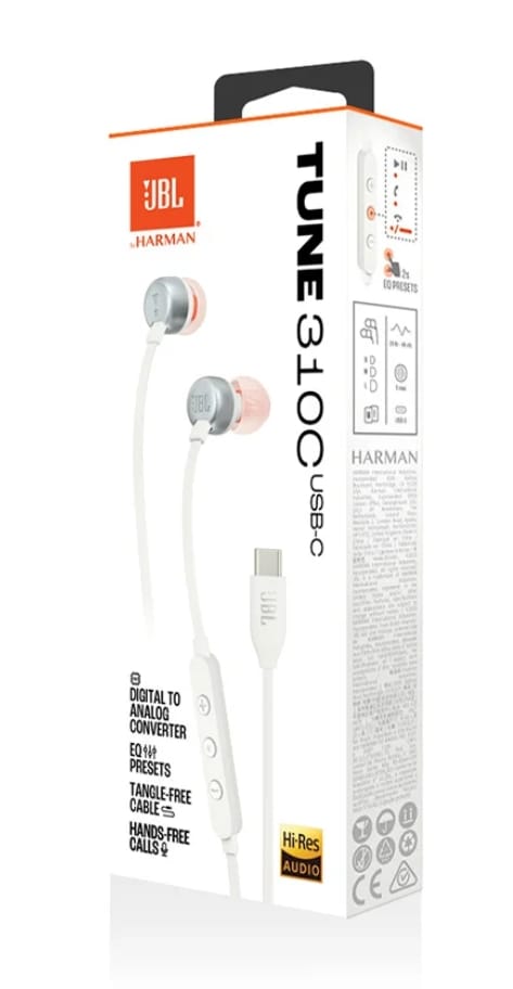 سماعة جى بى ال 310 تاب سى لون ابيض