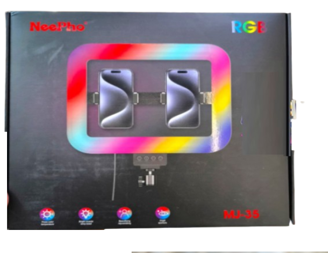 حلقة رينج لايت 35 نوع اضاءة وكابل USB للموبايل مقاس 35 سمر